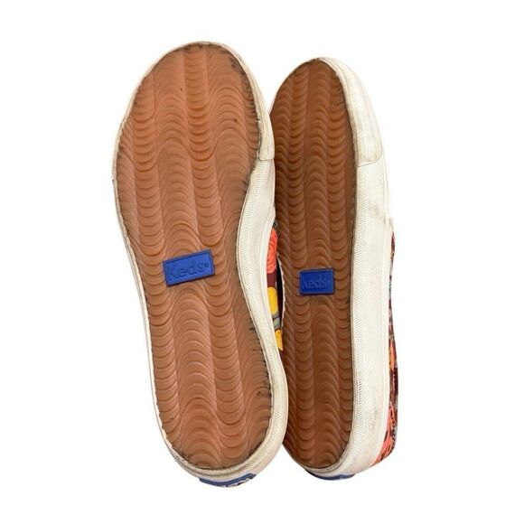 Keds x Rifle Paper Company Double Decker Slip-On Sneakers Burgundy Floral Size 6 - Picture 6 of 8